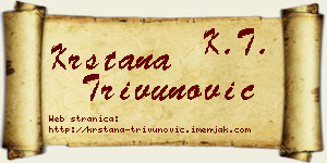 Krstana Trivunović vizit kartica